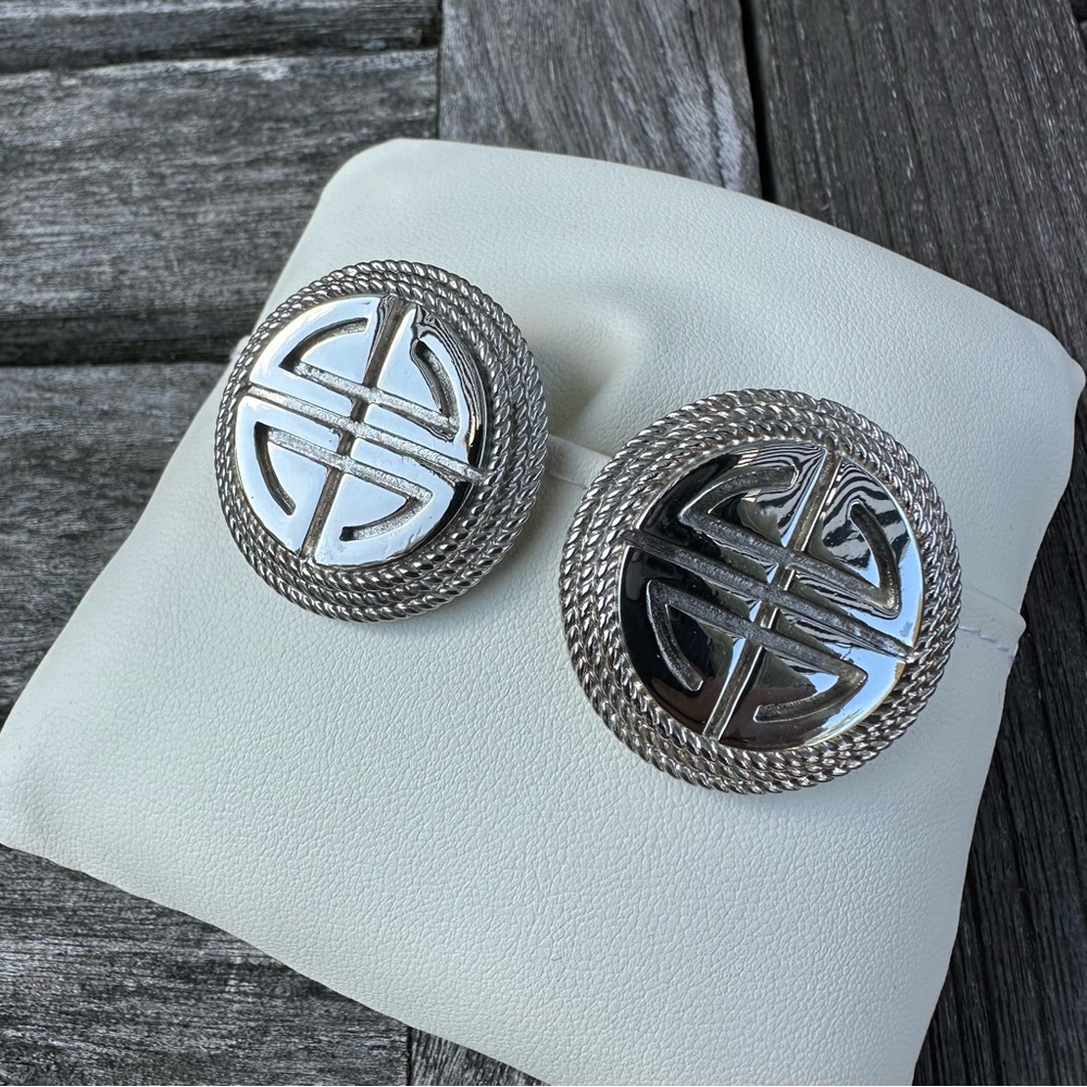 Givenchy Vintage Silver Clip On Earrings